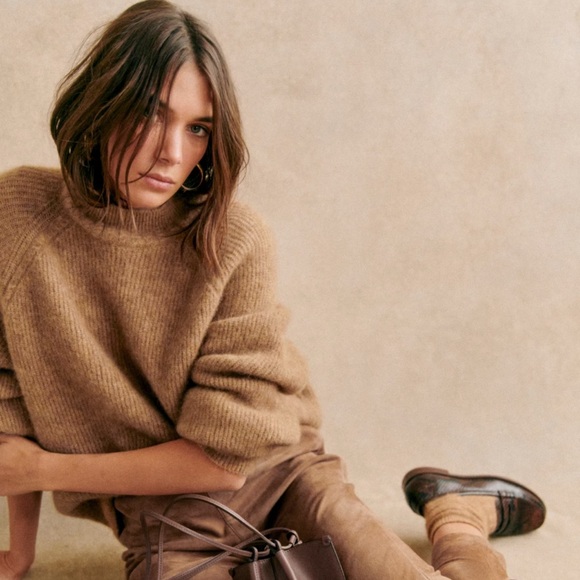 Sezane Otis Jumper Camel - Size S - Picture 1 of 5